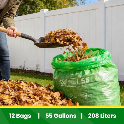 30 33 Gallon Compostable Trash Bags Liners Flat (33 Gal)