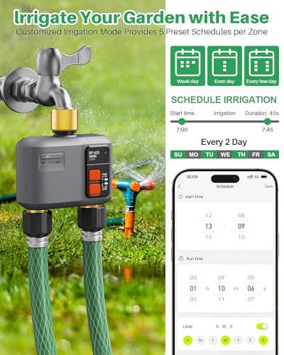 WiFi Sprinkler Timer 2 Zone (2 Zone Brass Inlet & Outlet)