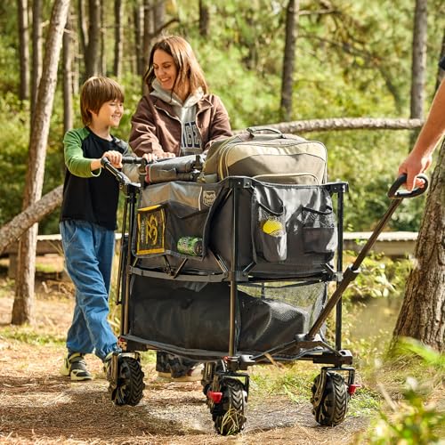 Push & Pull Double Decker Wagon (Gray / With Push Handle)