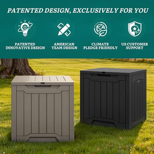 31 Gallon Outdoor Storage Box (Deck Box / 31 Gallon / Black)