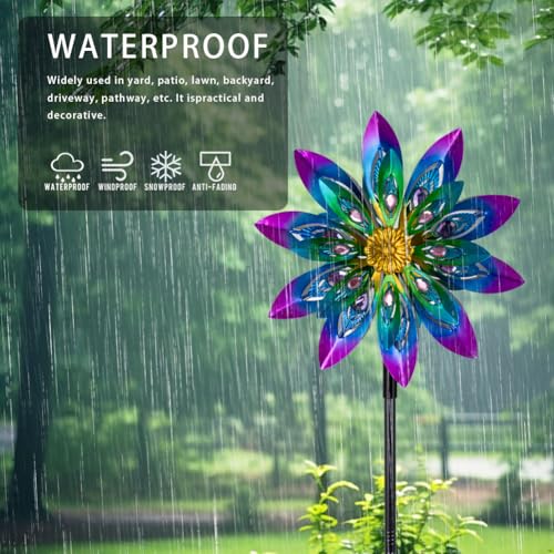 360° Metal Wind Spinner Outdoor (13-purple)