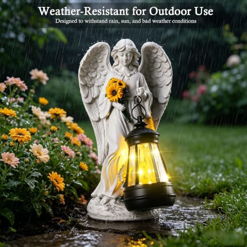 Sympathy Gifts for Loss of Loved One Angel Figurines with Sunflowers