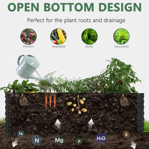 6x3x2ft Raised Garden Bed Outdoor (4 Count)