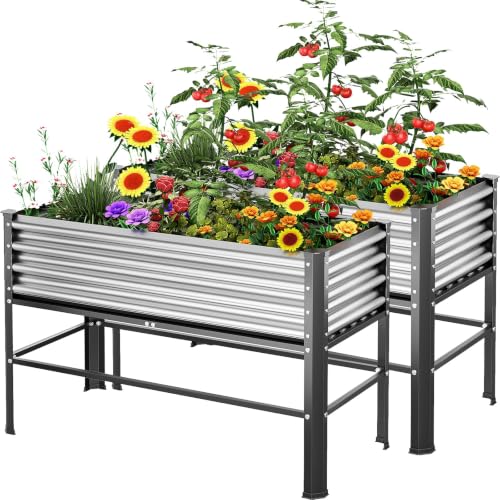 2PCS Raised Garden Bed with Legs