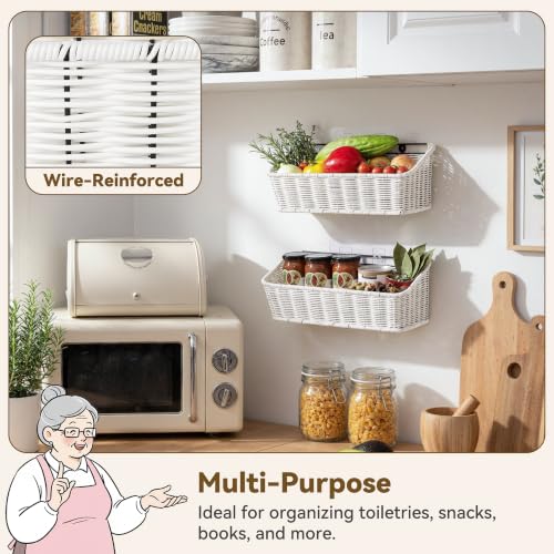 Wicker Hanging Basket (2 Count)
