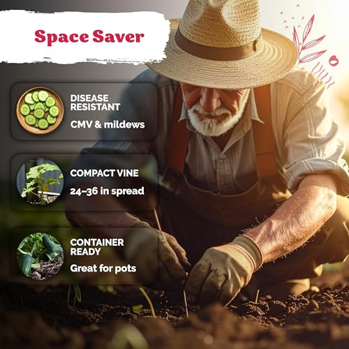 50 Spacemaster 80 Cucumber Heirloom Vegetable Seeds