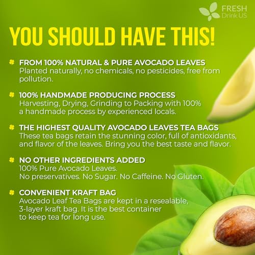 Avocado Leaf Tea Bags (75 Tea Bags)