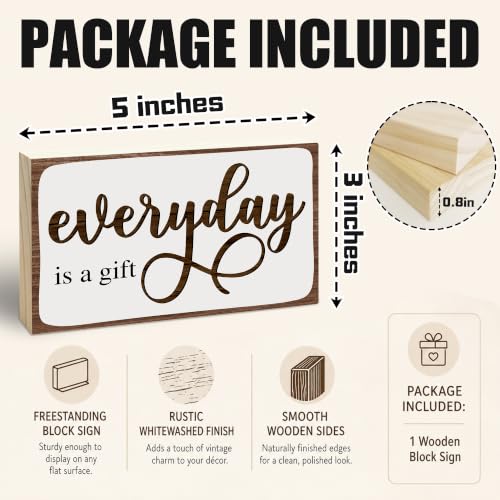 3x5 Inspirational Wooden Block Sign (Gift-2)