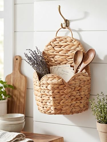 2 PC Door Basket Scalloped Hanging Storage Basket (Braided L*2)
