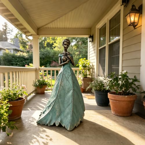 Fairy Statue Collection Home Decoration (Green-bunny / Large)