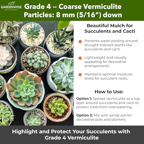 Organic Coarse Vermiculite for Indoor Gardening Plants and Mushrooms (96 Ounce)