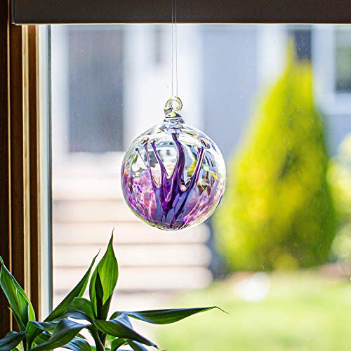 Luke Adams Handmade Glass Gazing Balls for Garden (Large / Purple Crush)