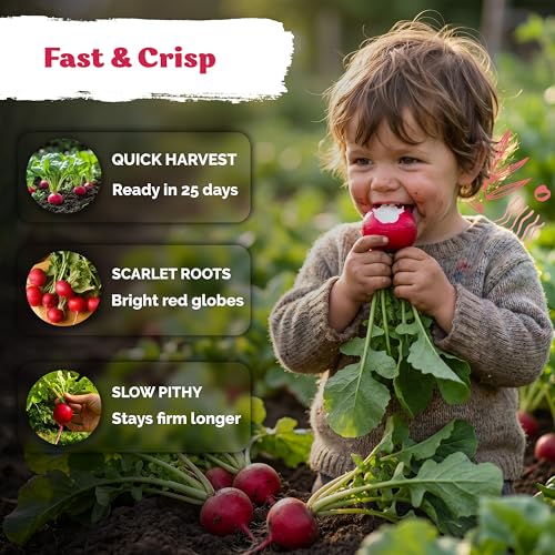 550 Champion Radish Heirloom Vegetable Seeds for Planting