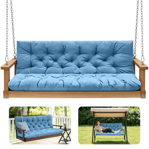 Porch Swing Cushions (Sky Blue / 47x 40 inches)
