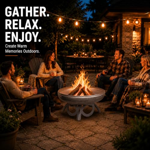 Liberty 48” Wood Burning Fire Pit Carbon Steel with Curved