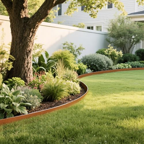 Garden 10 Pack 4.5"x40" Metal Landscape Edging 33' Landscaping Border (Powder-Coated Bronze)