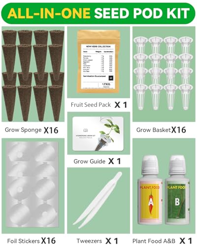 Veggies Seeds Pod Kit Compatible with AeroGarden Hydroponic Growing System (16-pods / Veggies)