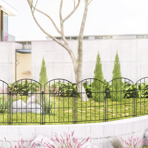 Metal Garden Fence 17 in x 10 ft (17"Hx10ft (10 Panels))