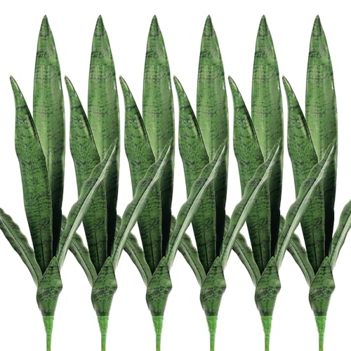 Artificial Snake Plants 6PCS 30“ Tall Fake Snake Plant (Green Snake Plants)