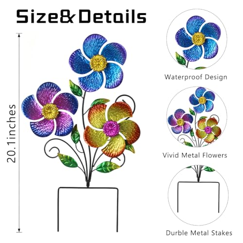 Wind Spinner Outdoor (Flowers Stakes)