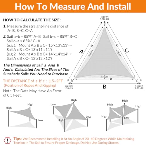 19'X21' Sun Shade Sail Gray Curved Square Customizable (Gray / 19'X21' custom)