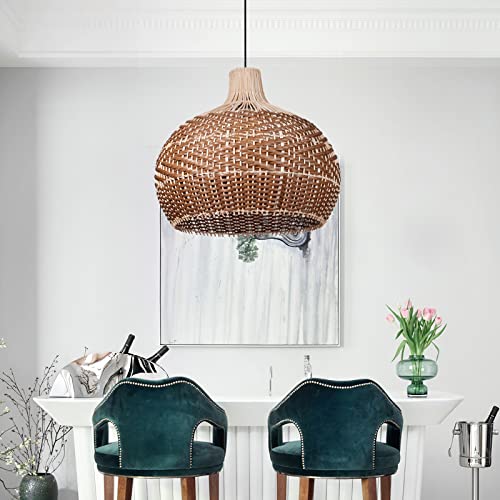 19.68" Wicker Chandelier Coffee (50cmx45cm)