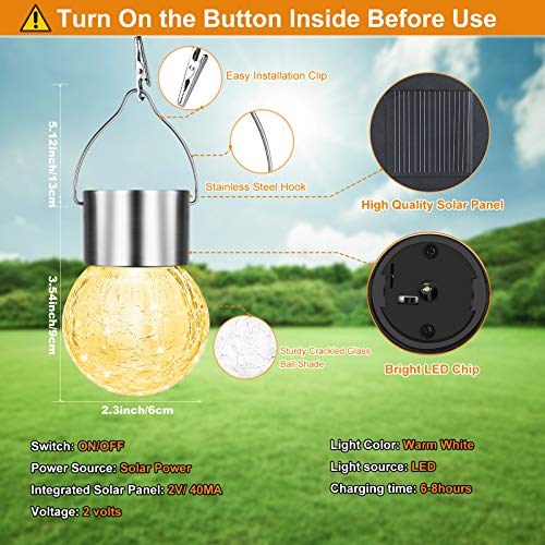 32Pack Outdoor Hanging Solar Lights (Warm White / 32P)