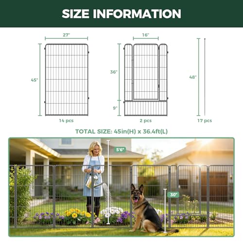 No Dig Garden Fence (Silver / 45"H)