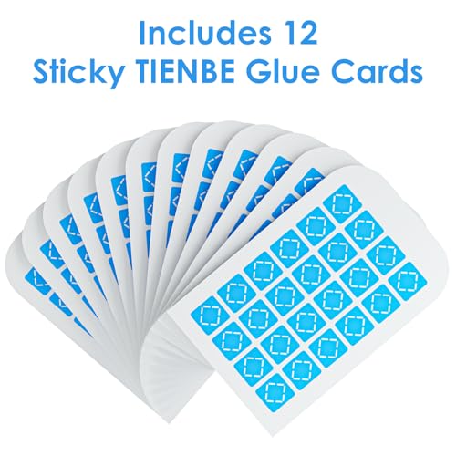 12 Pack Magnetism Glue Cards TIENBE Indoor Plug (White / 12 Glue Cards)