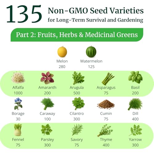 Grow Healthy Non GMO Food Seed Vault (135 Variety)