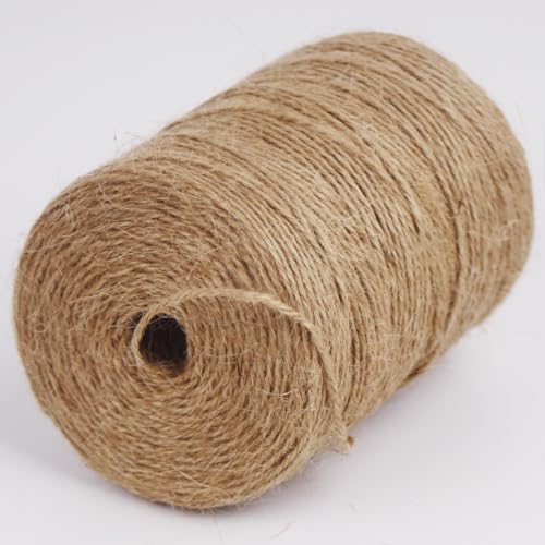PerkHomy Garden Twine Strong Natural Jute 800 Feet Long Brown Twine for Gardening Tomato Climbing Plant Tie Floristry Crafts Gift Wrapping Packing Decor (Brown / 2mm x 800ft)