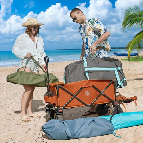 Heavy Duty Beach Wagon with Tailgate (Orange / 250L)