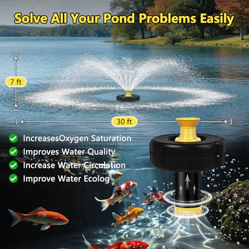 1HP 110V Floating Pond Fountain Aerator (Plastic)