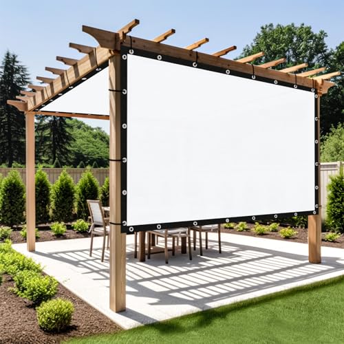 Customized Size 90% Sun Shade Cloth with Grommets (7' X 13' Customized Size / White)