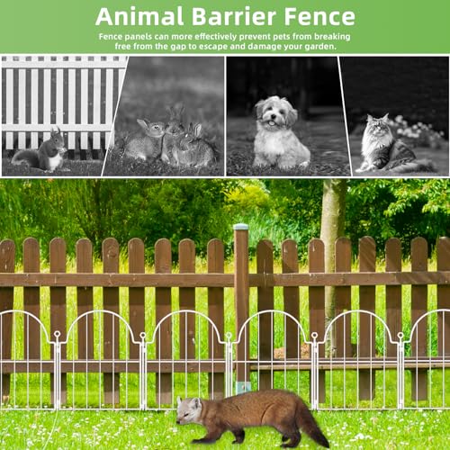 30 Pack White Decorative Garden Fence (White / 17 in(H))