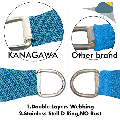 10'X16' Sun Shade Sail Turquoise Mix Curved Rectangle Customizable (Turquoise Mix / 10'X16' custom)