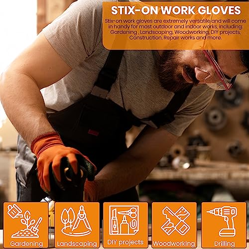 20 Pairs Orange Small Work Gloves (Small (Pack of 20 Pairs) / Orange)