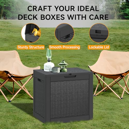 Outdoor Storage Box (Black / 29 Gallon)