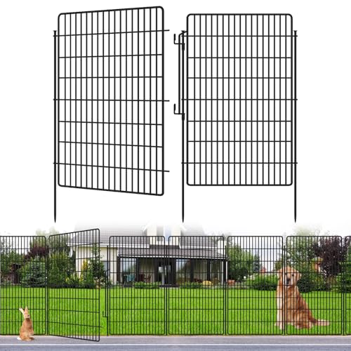 10 Panels Garden Fencing Animal Barrier with Lock (48in(H))