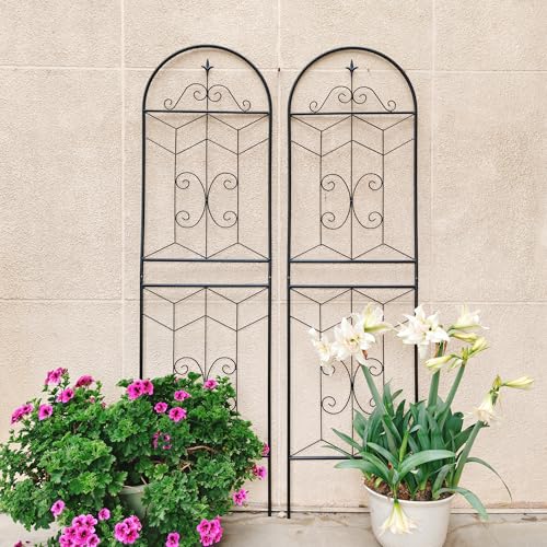 Metal Garden Trellis Rustproof Trellis for Climbing Plants Outdoor Flower Support