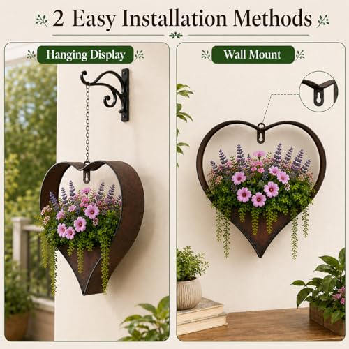 Christmas Day Gifts Metal Hanging Planters for Indoor & Outdoor Plants
