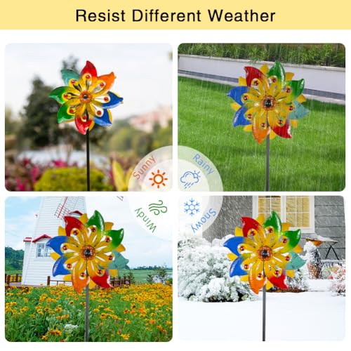 Wind Spinner Colorful Metal Wind Sculptures & Spinners (Colorful-13*63)