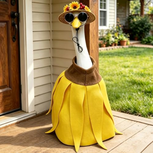 Porch Goose Statue (banana skirt goose)