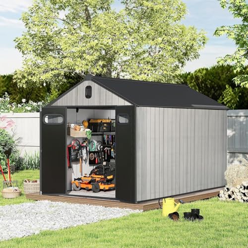 Domi 8X12FT Resin Outdoor Storage Shed (8x12FT)