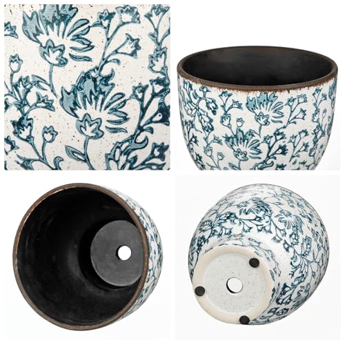 5.5'' Vintage Planter Ceramic Plants Pot for Plants Flowers Indoor Outdoor (Vintage / 5.5 Inch)