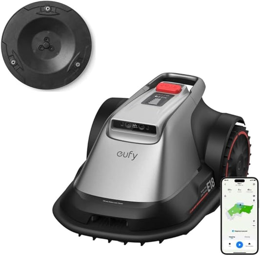 eufy E18 Robot Lawn Mower,Max 0.3 Acres,Wireless Robot Mower with Auto Mapping,Vision Navigation,Multi-Zone Management + Official Accessories, Blade Disc *1