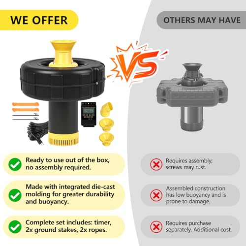 1HP 110V Floating Pond Fountain Aerator (Plastic)