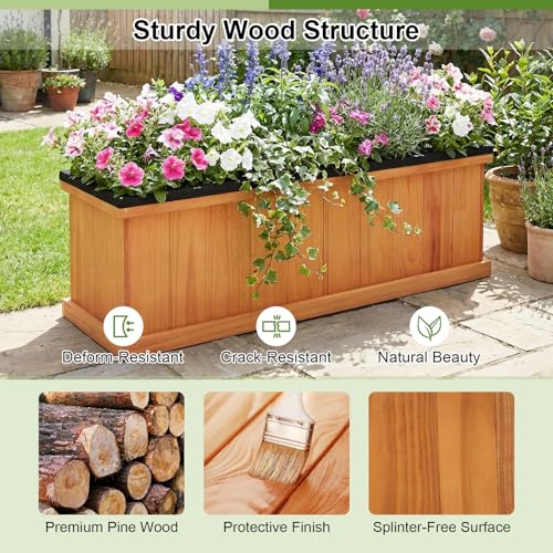 Outdoor Raised Garden Bed (Orange / 40"x13"x12")