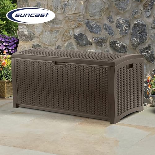 73 Gallon Waterproof Resin Wicker Outdoor Patio Storage Deck Box (Deck Box (3 Pack))