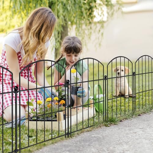 Metal Garden Fence 17 in x 10 ft (17"Hx10ft (10 Panels))